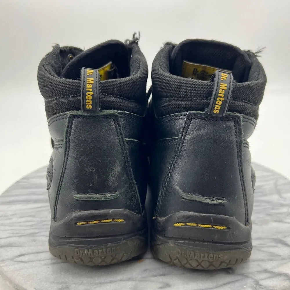 Dr Martens Men 8 Boots Black Industrial Steel Toe Safety Slip Resistant Work